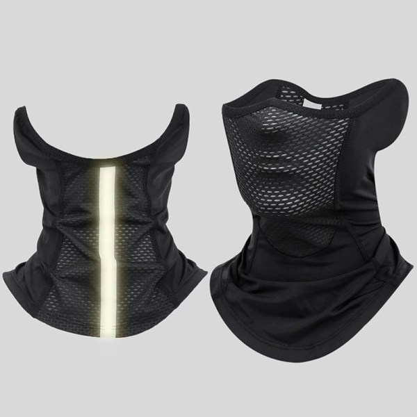 Ice Silk Sports Neck Gaiter Outdoor Dust Face cover Black
