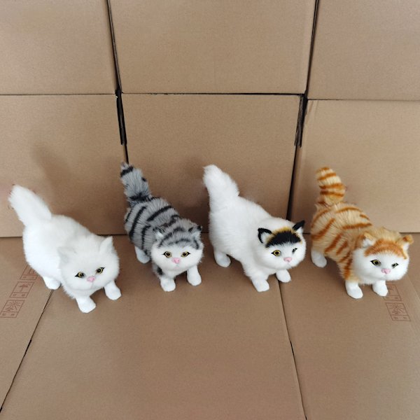 e Simulation Cat Plys Legetøj Blødt udstoppet killing Model Kat Real type-A3