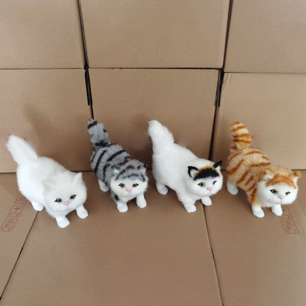 e Simulering Katt plyschleksaker Mjuk fylld kattunge Modell Katt Real type-A3