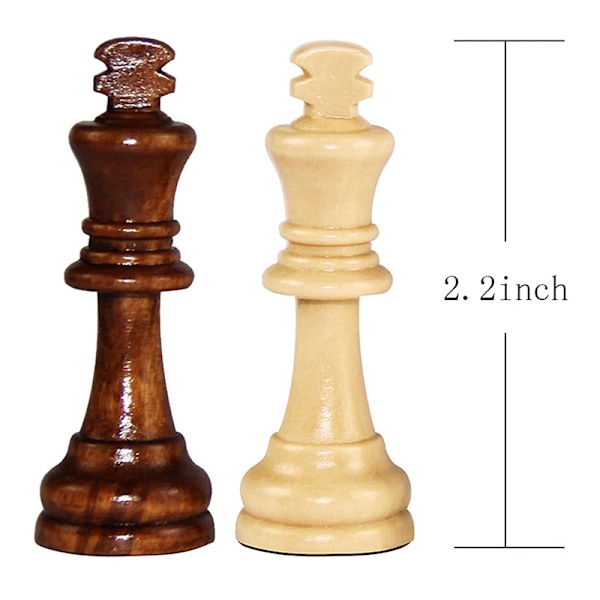 32 st/set 2,2 tum schackpjäser i trä ONE SIZE
