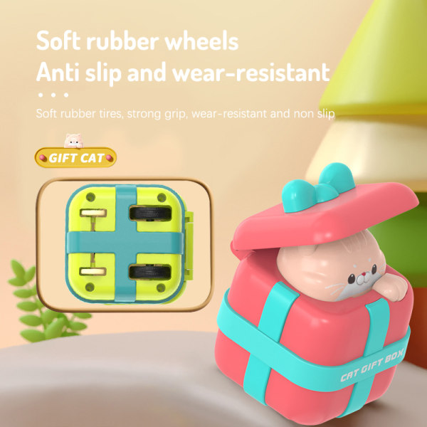 Cartoon Cat Press Sliding Car Inertia Return Interaction Toy A10