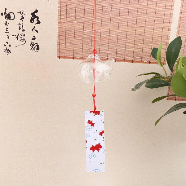 Wind Chime Chimes Glas Goldfish Garden Hängande dekor Transparent