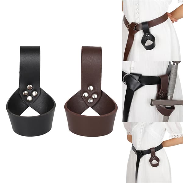 Middelalderlig sværdskede pige Warrior Retro Style skedeholder Black