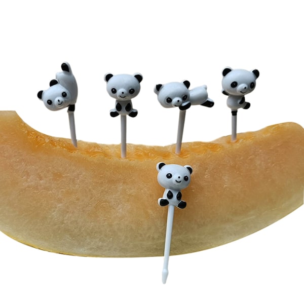 8 stk/sett e Panda Fruktgaffel Barn Dessertplukk Tookpick
