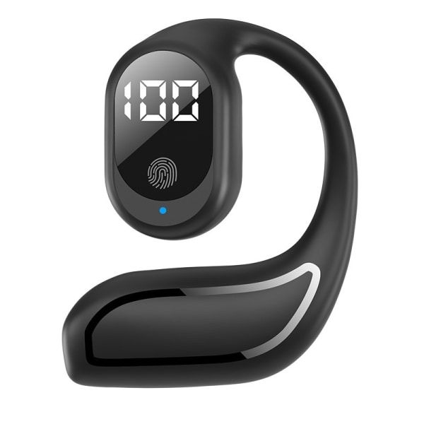 TWS Bluetooth 5.3 Headphone Ear Hook Langaton kuuloke Black