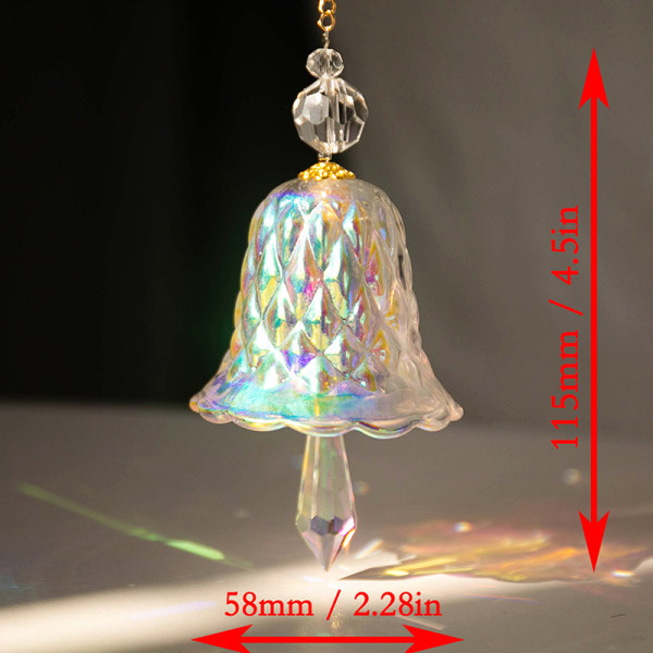 Crystal Wind Chimes Hängande Suncatcher Wind Music Bell Multicolor