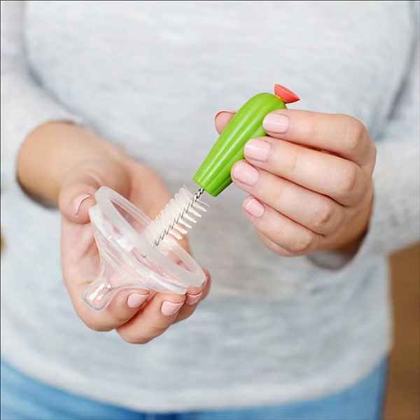 4st Kaktus Köksborste Set Grönsakstallrik Flask Pottborste Green
