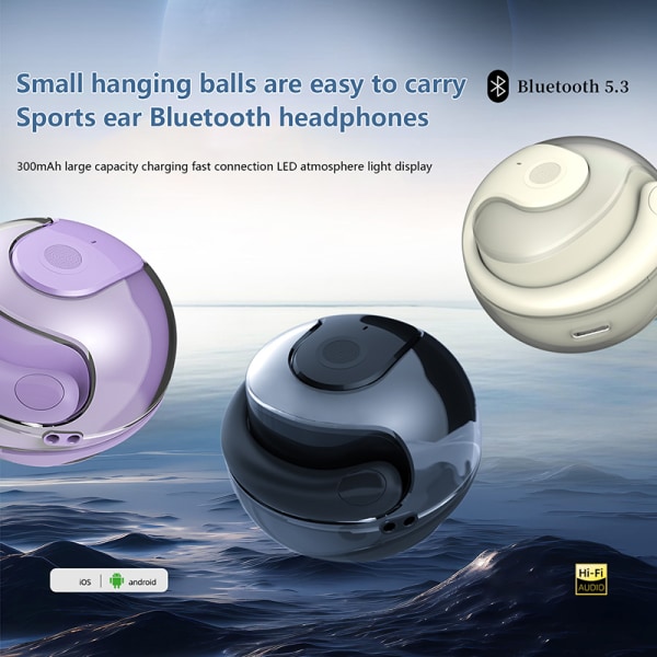 Pienet Coconut Ball BY01 langattomat Bluetooth 5.3 -kuulokkeet Black