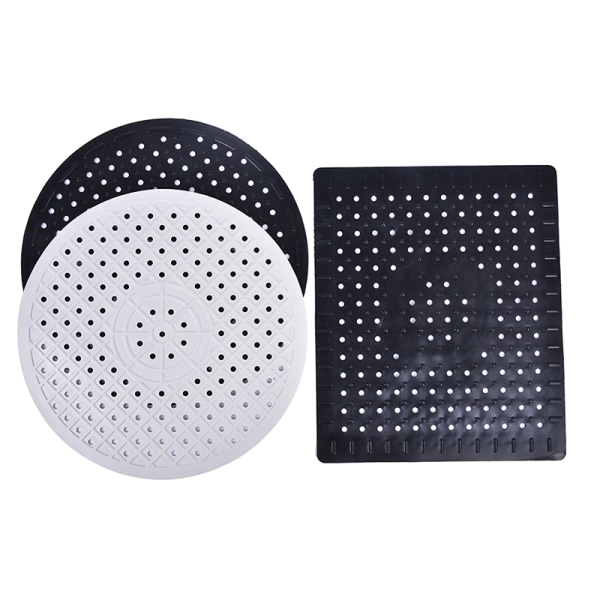 Vaskmåtte Gummi Dish Mat Drainer Skridsikker vask Protector Liner Round black