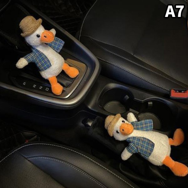 1/2 STK Bilhåndbremshylse Gear Shift Knob Beskyttelsesdeksel A7 duck 1set