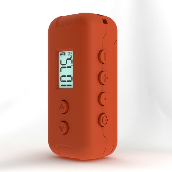 Pocket FM Radio Kannettava Mini DSP Radio Outdoor Sports Orange