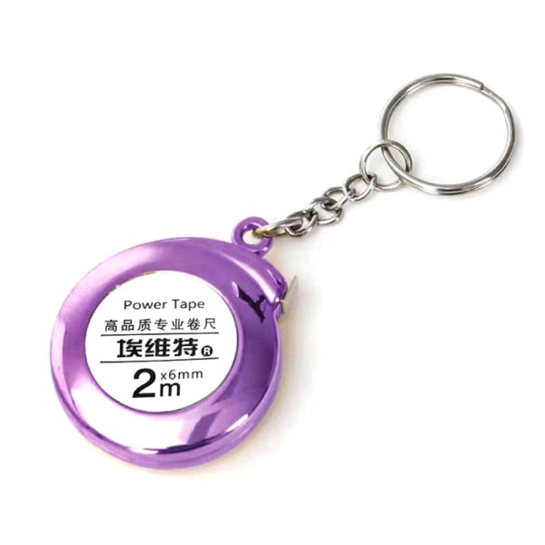 Mini-avainnipun mittanauha, 2 m, pieni teräsviiva Purple