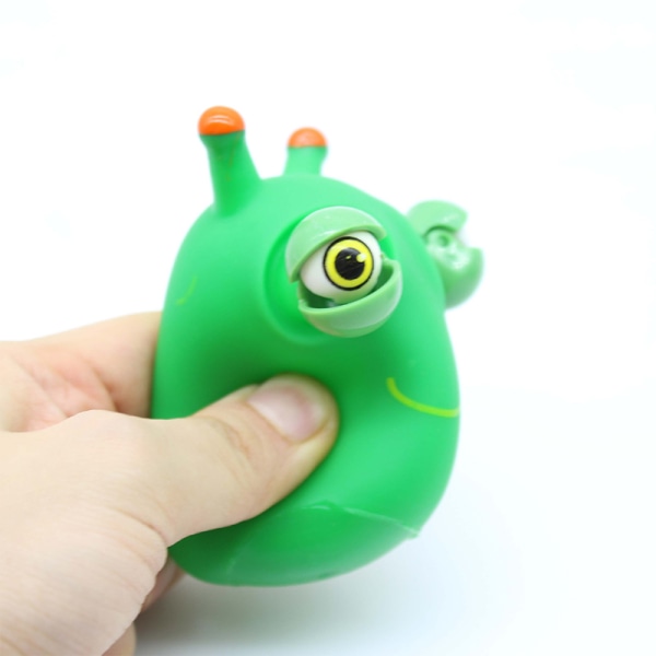 Rolig Eyeball Burst Toy Green Eye Caterpillar Pinch Toy Green