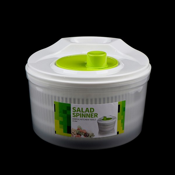Plastic Salat Spinner Bladtørrer Salat Veg Drainer