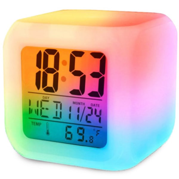 Digital vekkerklokke for barn med LED white one size