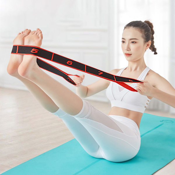 Multifunktionelle Yoga Pilates modstandsbånd red