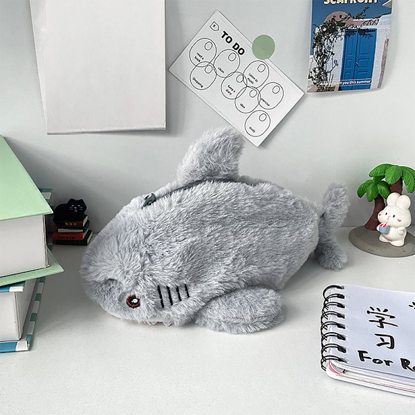 1 PC e Plys Shark Penalhus Skoleartikler 1PCS