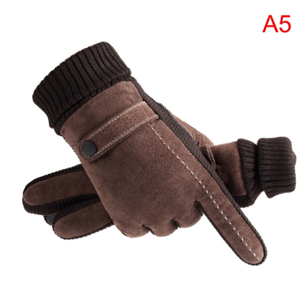 Talven lämpimät miesten käsineet aitoa nahkaa Rukkaset Brown B 6ad5 | Brown  | B | Fyndiq