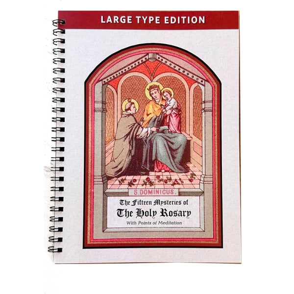 Meditationsbok med rosenkrans i fickstorlek Liten katolsk bönbok
