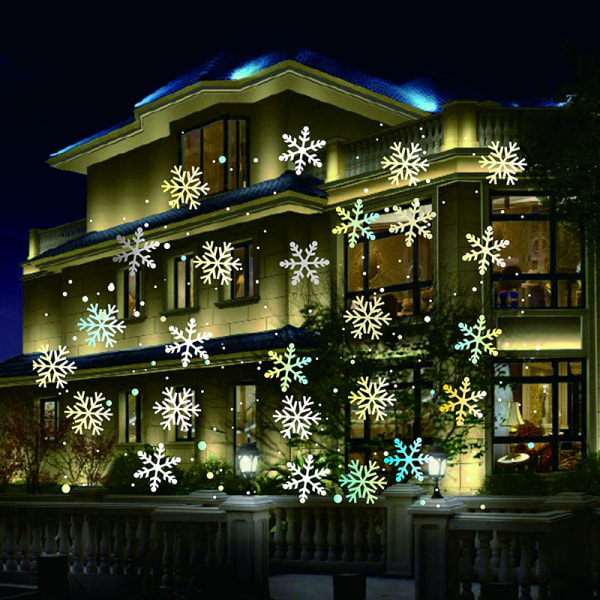 LED Christmas Snowflake Light Snowfall Projector