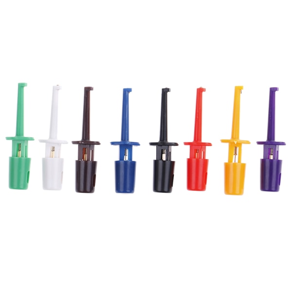 12x Nyttig multimeter ledningstråd testprobe krok clip set grabbe Black