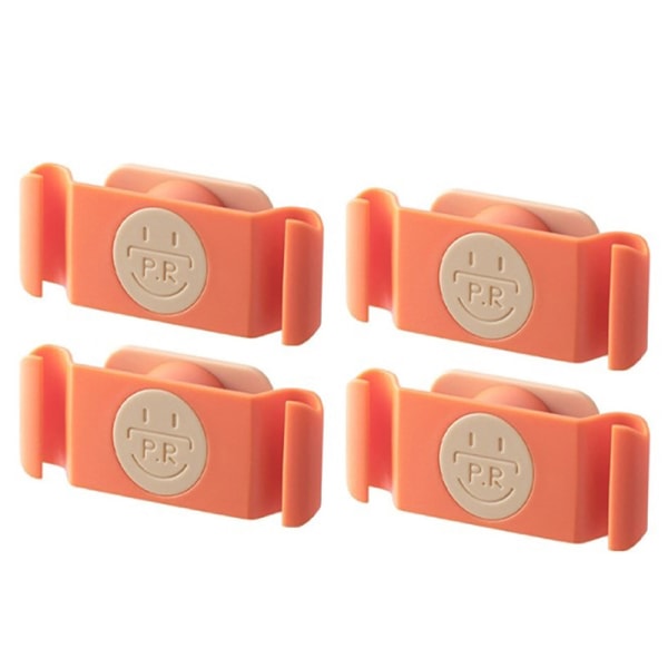 4st USB laddningsdatalinje Wire Winder Wraps-kabel Orange