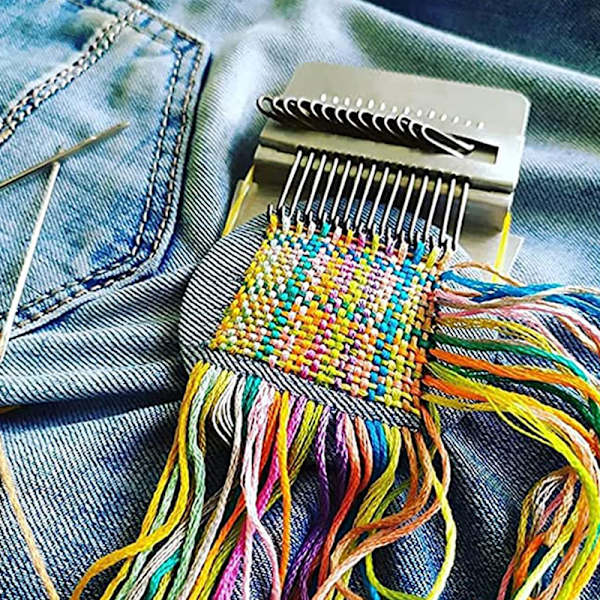 DIY vävstolsstickning handvävd trähastighet liten sömnadshinna