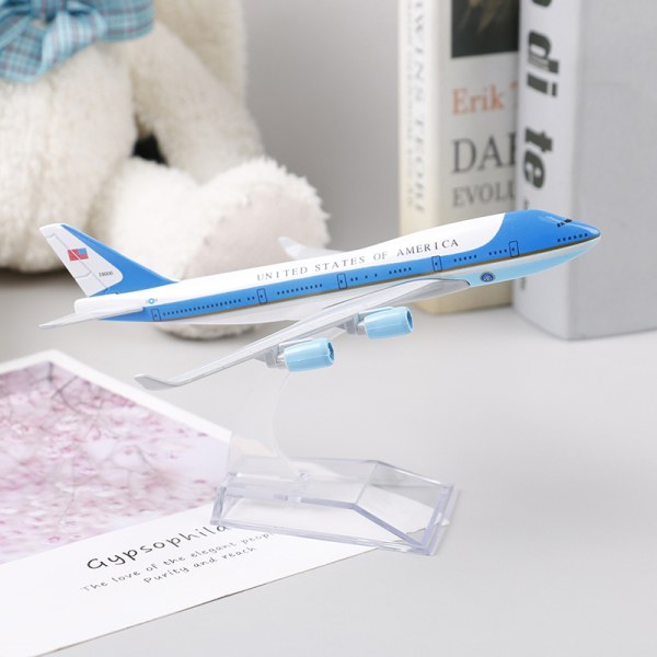 16 cm USA Air Force One flymodell Boeing 747 Diecast-modell