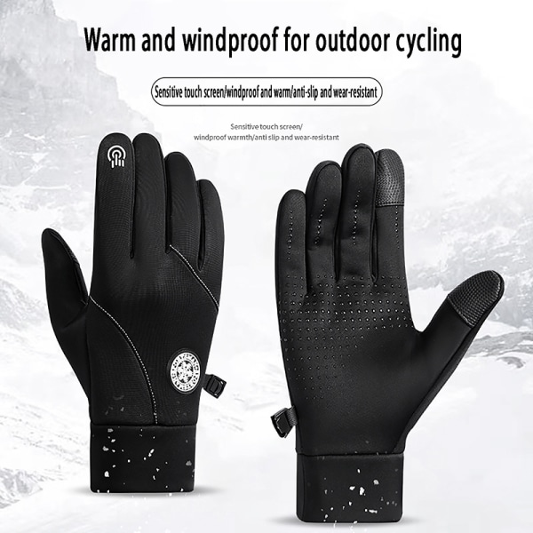 Touch Winter Thermal Warm Full Finger hansker Gray A1L