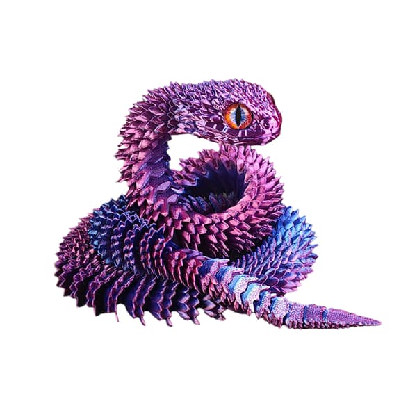 3D-printad orm-prydnad, ormfigur, rörlig hantverk Exeive D Style A2