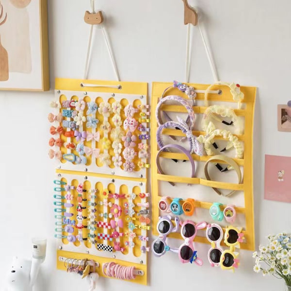Hair Bows Organizer -päänauhapidike seinään ripustettava säilytyslaite A4