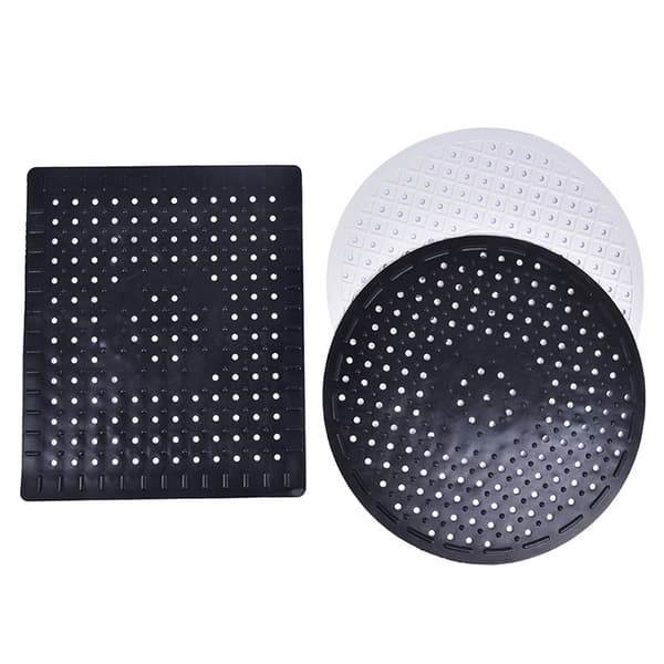Vaskmåtte Gummi Dish Mat Drainer Skridsikker vask Protector Liner Square white