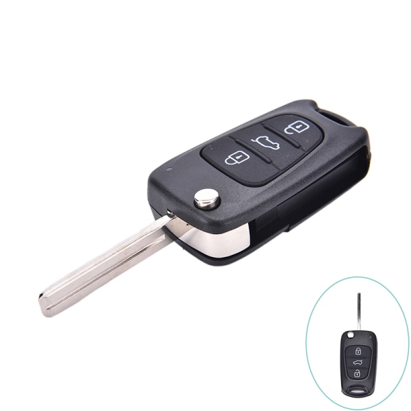 Remote Folding Key Shell Case 3 knapper Fob til Hyundai I20 I30