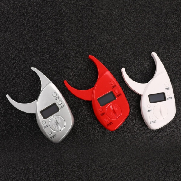 Digital Body Fat Skinfold Caliper Fold Analyzer Caliper White