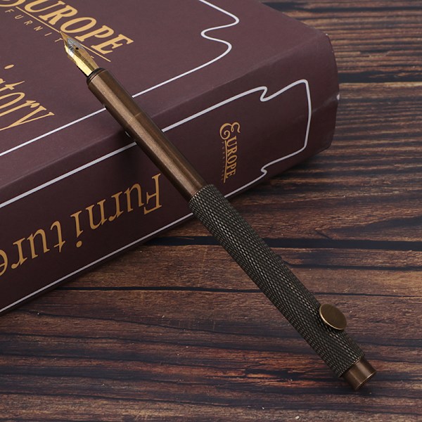 Messing Fyldepen Business Kontor Skoleartikler Pen 0.5mm