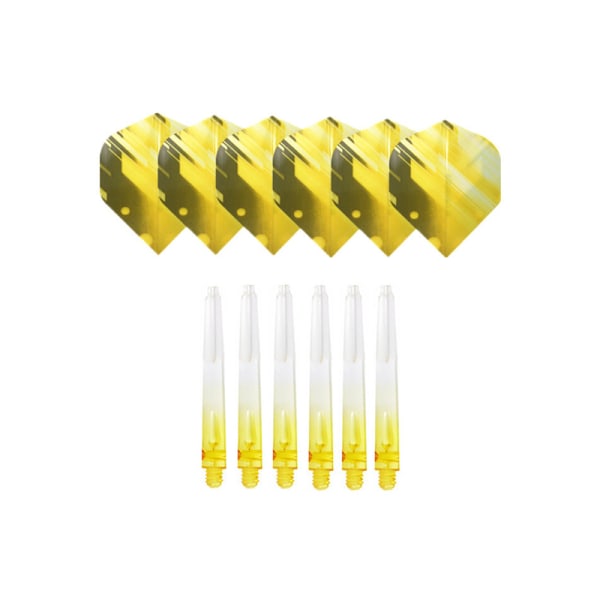45mm plast 2BA dart skafter og flot mønster pil tilbehør Yellow