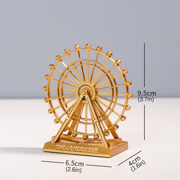 London Eye Ornament pariserhjul Model Håndværk Gold