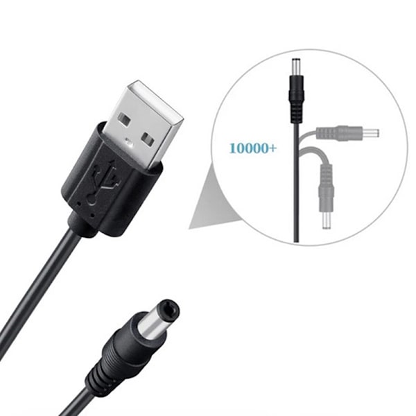 8 i 1 5V USB til DC 5,5x2,1mm ~6,3mm stik
