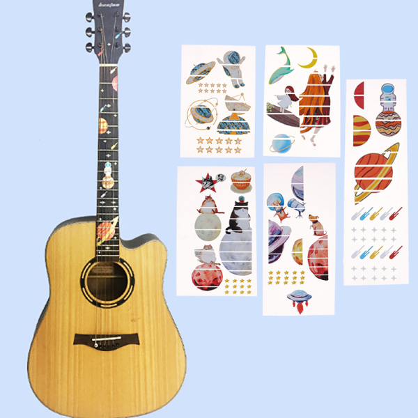 Rumvandring Guitar Bas Inlay Sticker DIY Decor Markers D