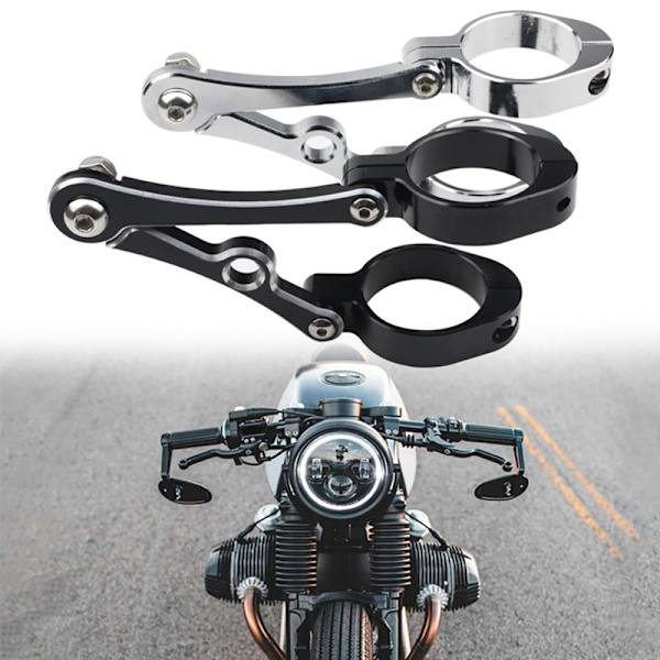 Motorcykel Forlygte Bracket Montering Clamp Gaffel Tube Holde Black