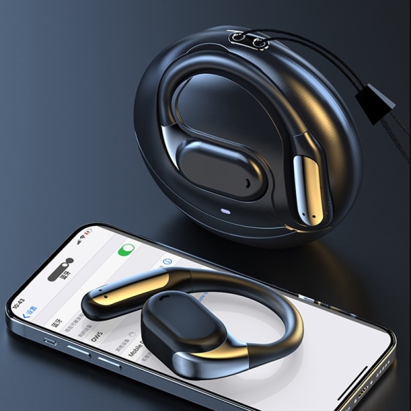 OWS trådløs Bluetooth 5.4 støyreduksjon for øretelefoner Yellow