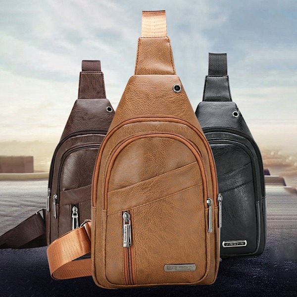 Herr Crossbody Väskor Bröstväska Designer Messenger Bag Brown