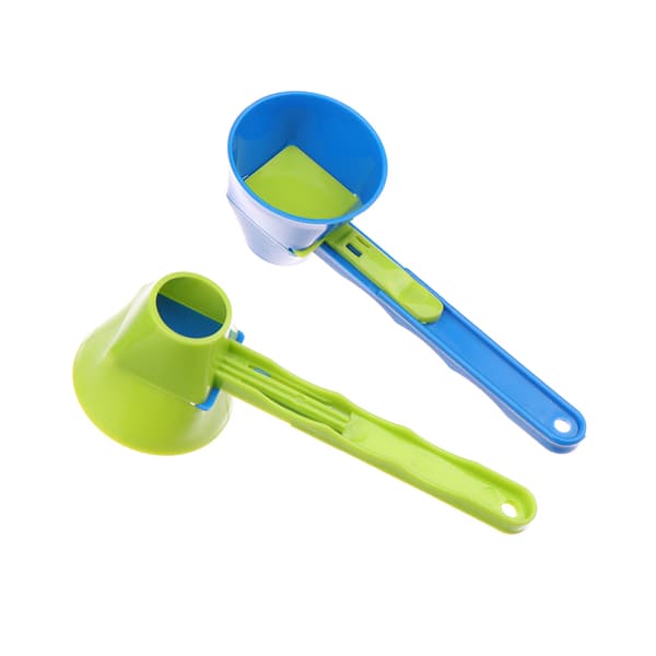 No Spill Scoop Omvandlas till Tratt med Glidande Bas Blue