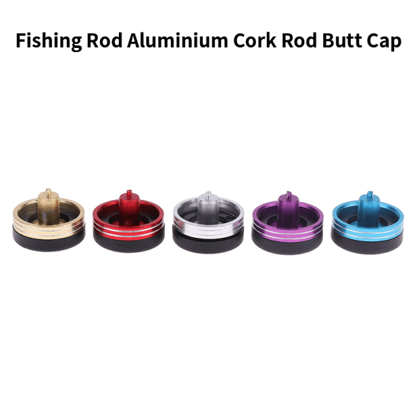 Fiskestang Endehette Aluminium Korkstang Butt Cap Blue
