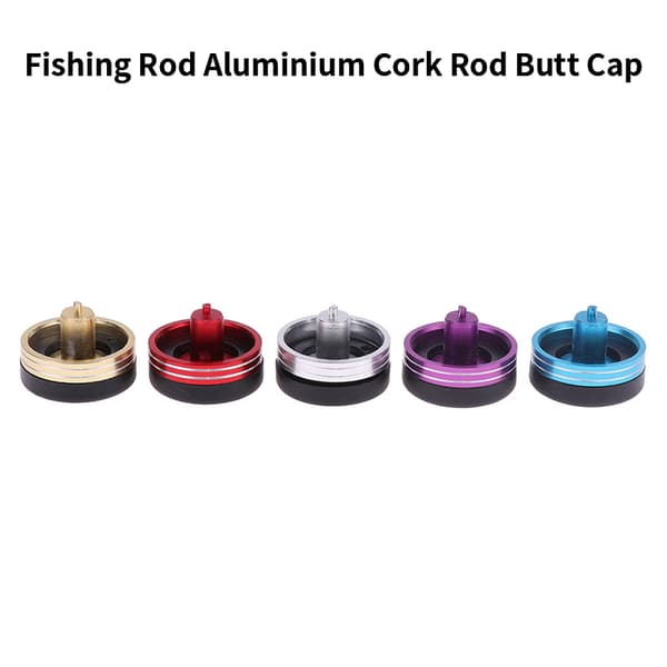 Fiskestang Endekappe Aluminium Korkstang Butt Cap Yellow