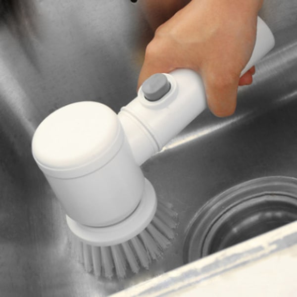 Elektrisk rengøringsbørste Badeværelsesvaskebørste USB håndholdt børste  6964 | Fyndiq
