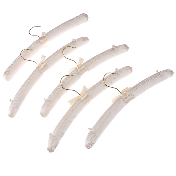 5kpl 38cm valkoinen satiini pehmustettu yläripustimet Vaatteet takki morsiamen Beige