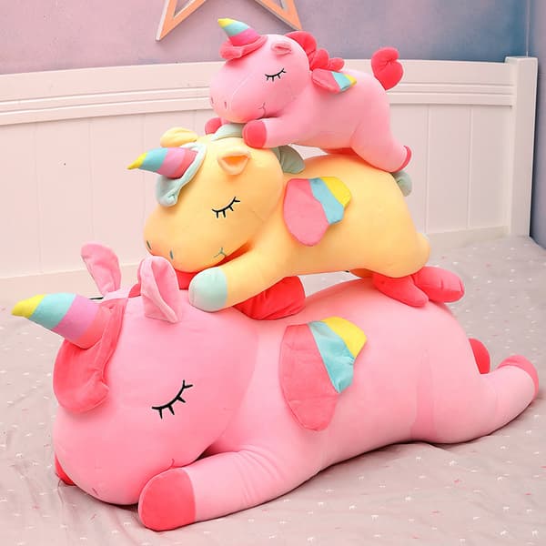 Kawaii Unicorn Plys Legetøj Bløde Enhjørning Bløde Dukker White
