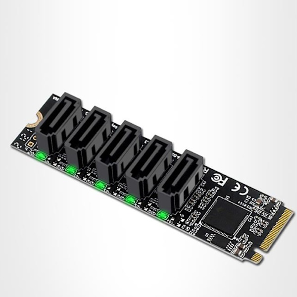 M.2 NVME PCI-E PCIE X4 X8 X16 - 6-porttinen 3.0 SATA-sovitin