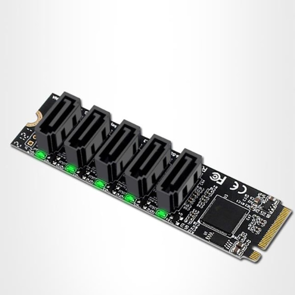 M.2 NVME PCI-E PCIE X4 X8 X16 til 6 port 3.0 SATA-adapter